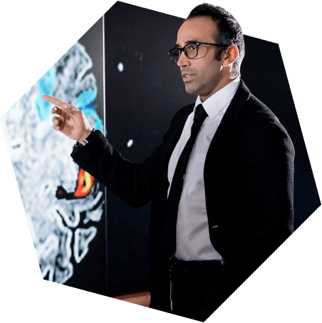 Dr. Azadi explaining an MRI
