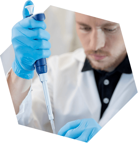 Young scientist working on a project