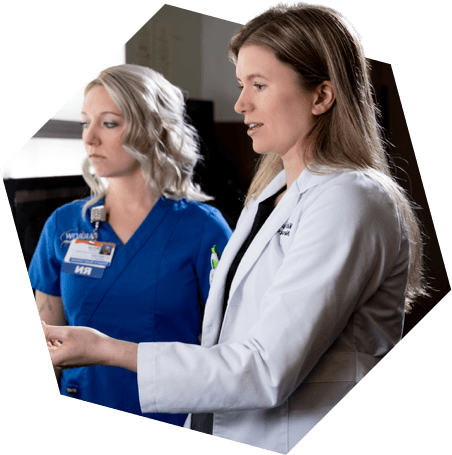 Healthcare professionals working together