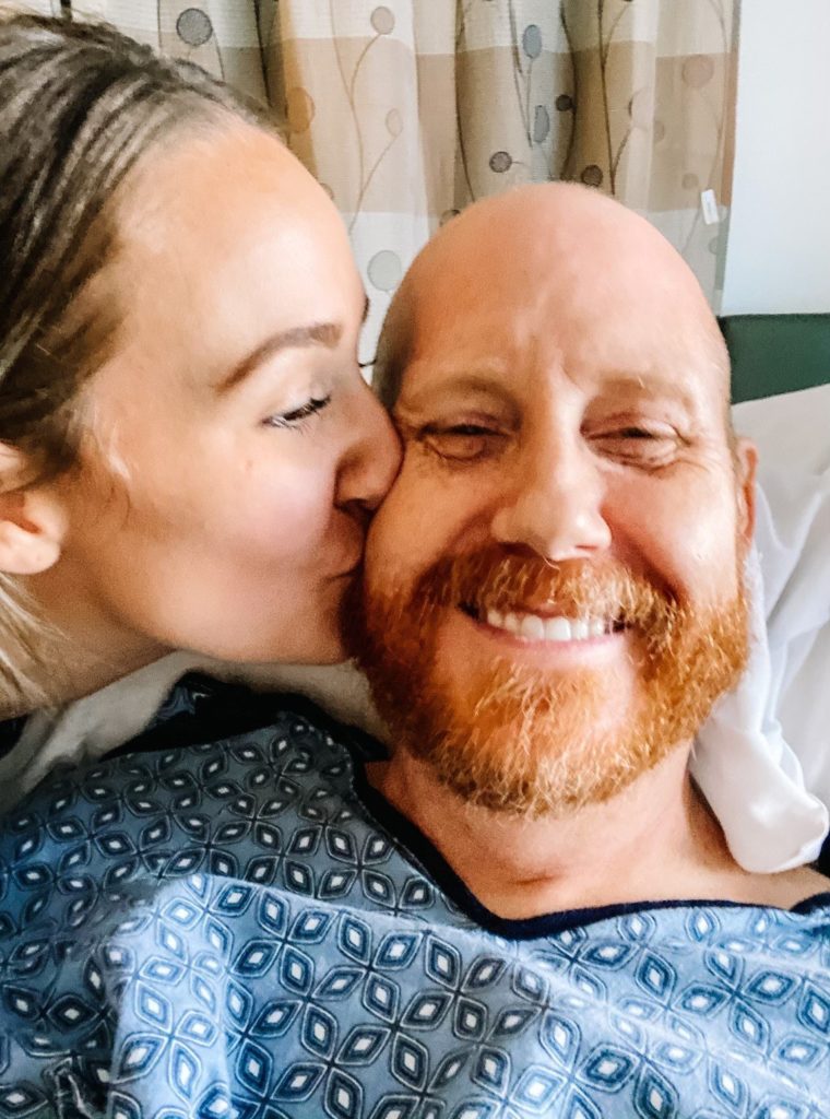 Paciente de GBM, Tim Jackson con su esposa Amber