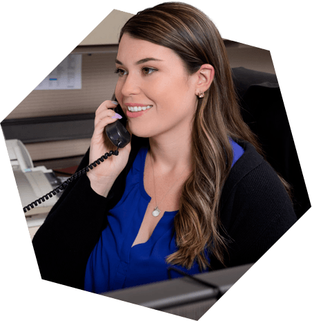 Woman making an appointment over the phone