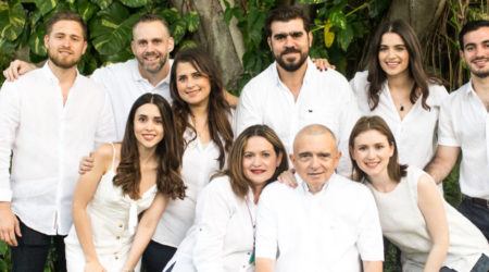 Glioblastoma patient, Mario Correa, in a family portrait