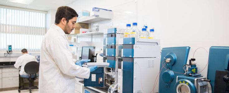 Ernesto working in the lab