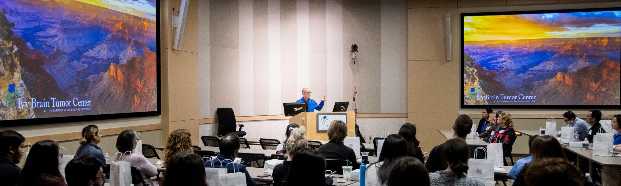 Dr. Sanai speaking at the Ivy Center Seminar Series