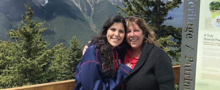 Michelle with her mom