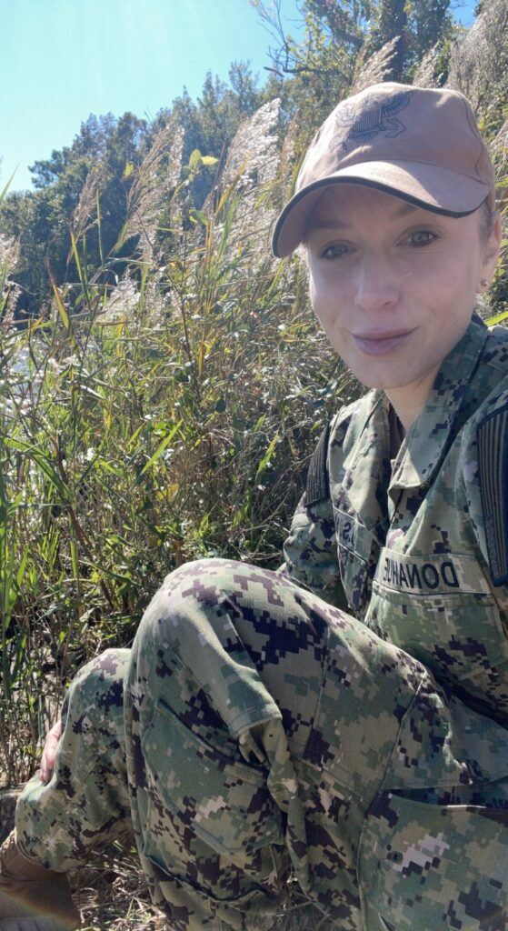 Marie Donahue in military uniform